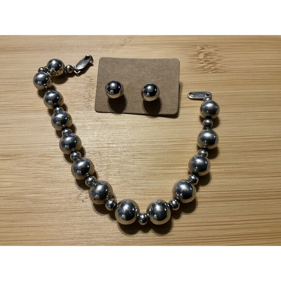 Ball Bracelet & Ball Earrings Set - Picture 1 of 4